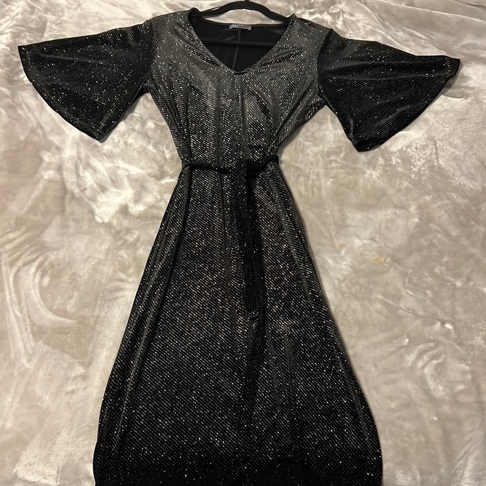Black and golden dress